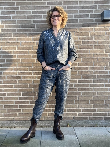 Gustav Carmen shirt Blue Blizzard Print 48611 